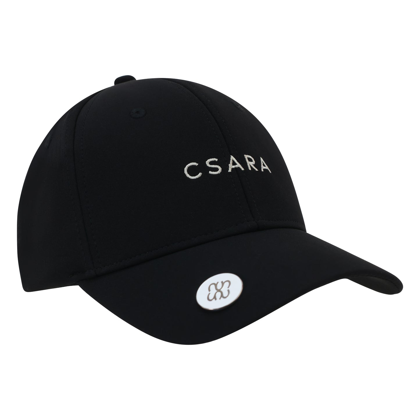Women's golf cap with embroidery and magnetic ball marker