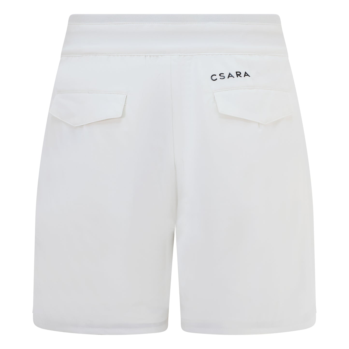 Women's golf skirt with wrap skirt in white and elasticated waistband and pockets