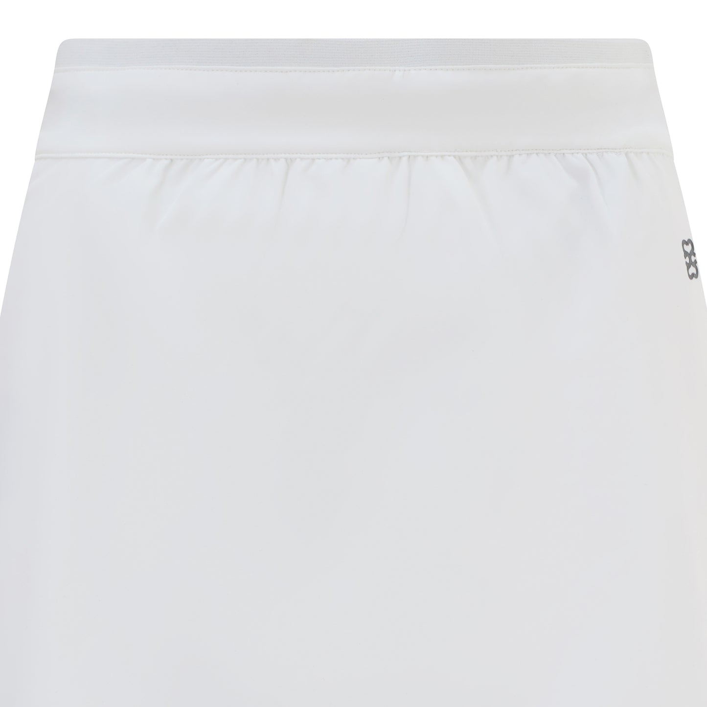 Women's golf skirt with wrap skirt in white and elasticated waistband and pockets