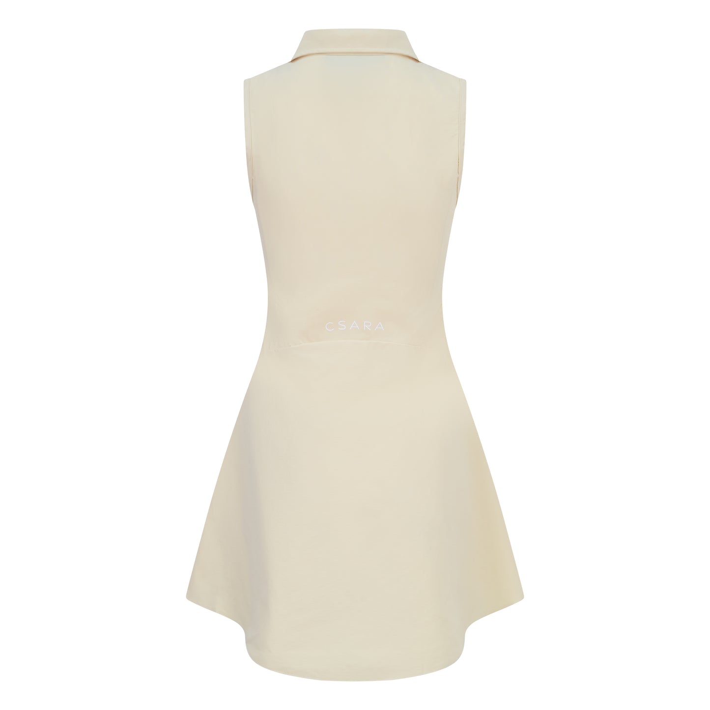 CSARA Willa dress cream, women's golf athleisure, with collar