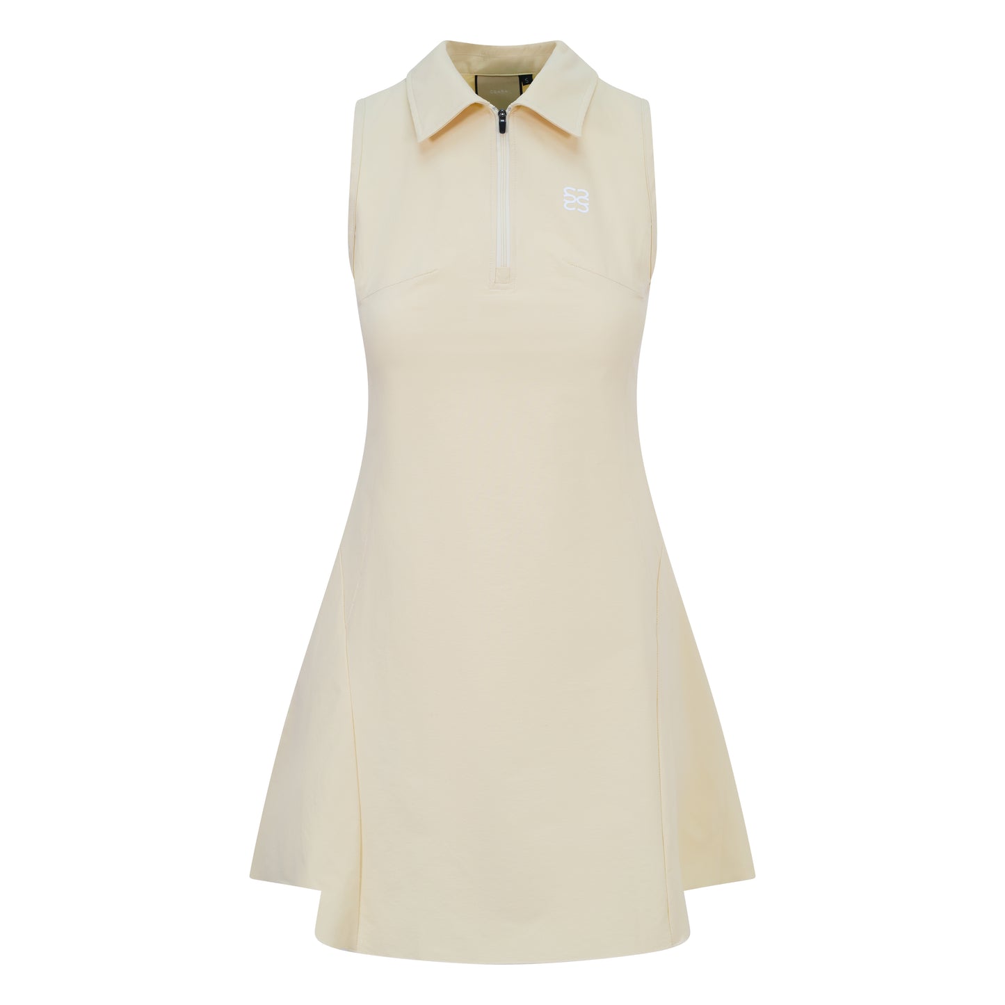CSARA Willa dress cream, women's golf athleisure, with collar