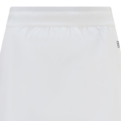 Women's golf skirt with wrap skirt in white and elasticated waistband and pockets