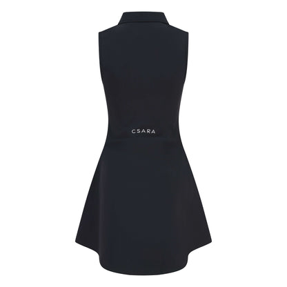 CSARA Willa dress cream, women's golf athleisure, with collar