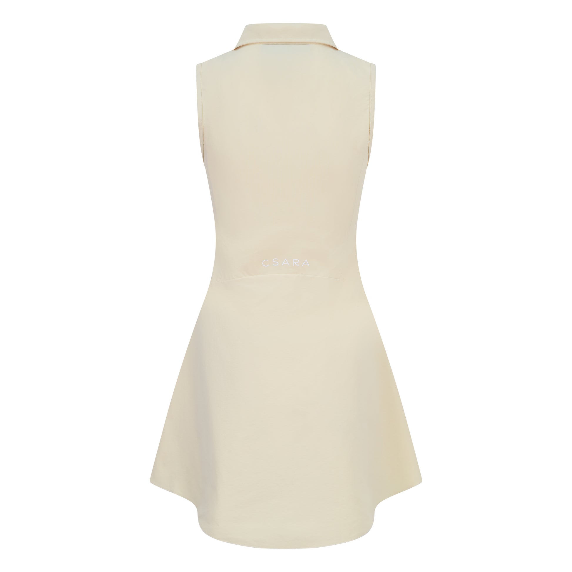 CSARA Willa dress cream, women's golf athleisure, with collar