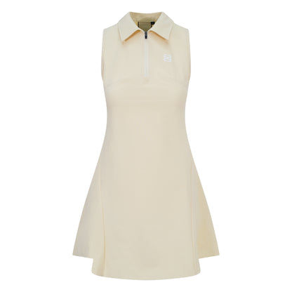 CSARA Willa dress cream, women's golf athleisure, with collar